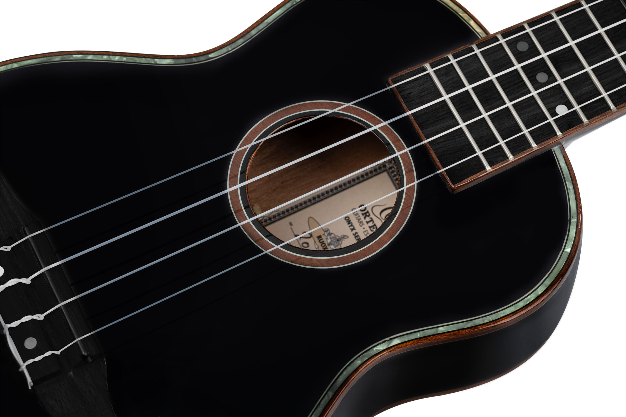 Sopran Ukulele 21" Ortega schwarz mit GigBag-Stimmgerät + Plektren Sopran Ukulele 21" Ortega schwarz mit GigBag-Stimmgerät + Plektren