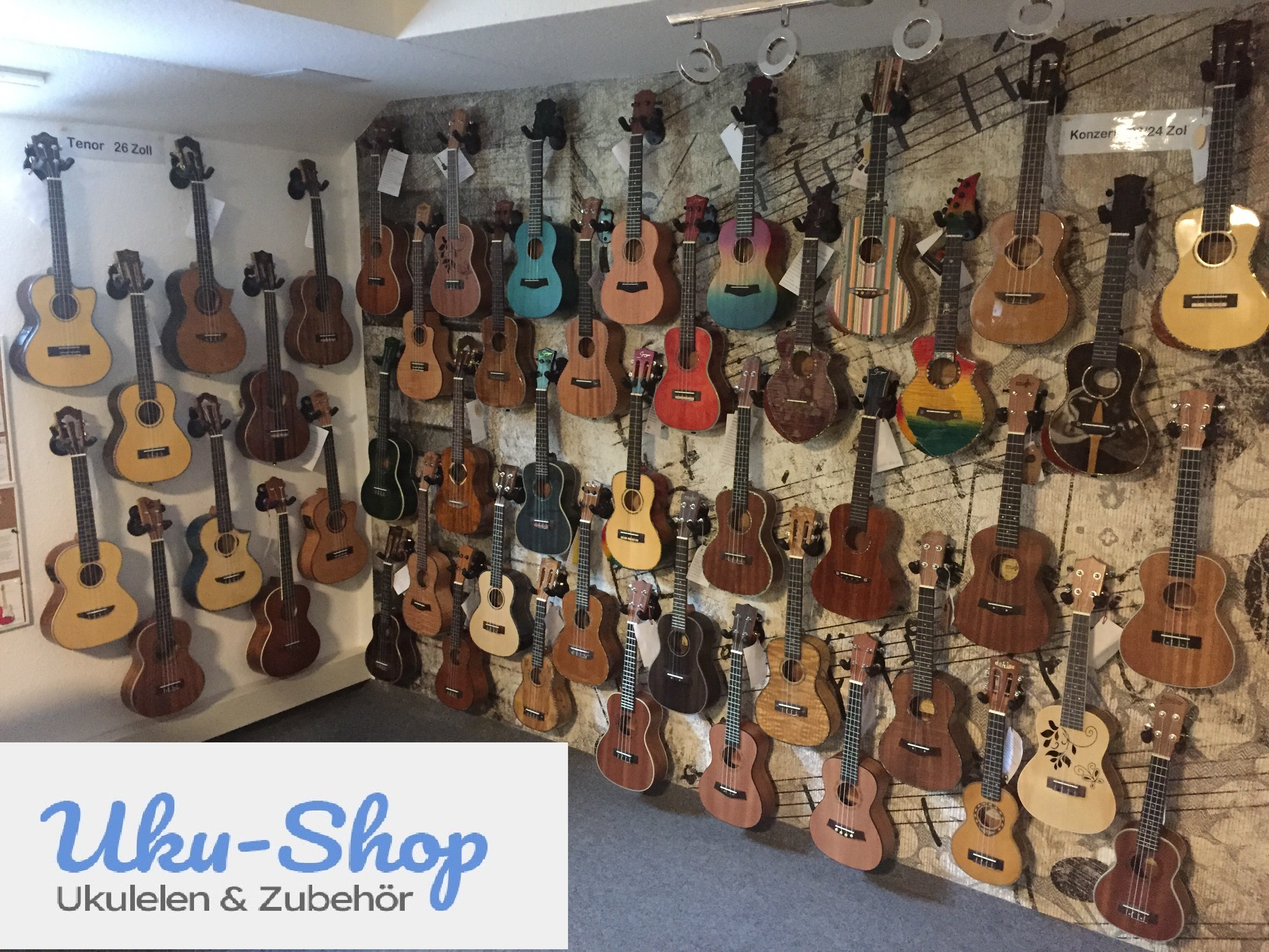 Ukulelen Gurt Damier - zum Einhängen am Schallloch