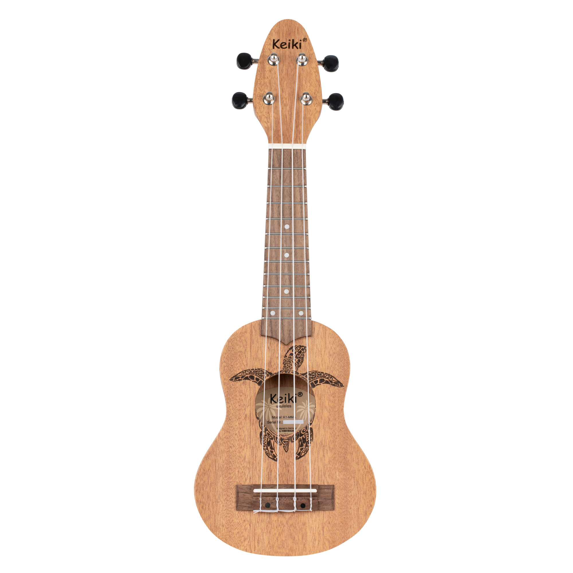 Sopranino Linkshänder Ukulele mit Zubehör