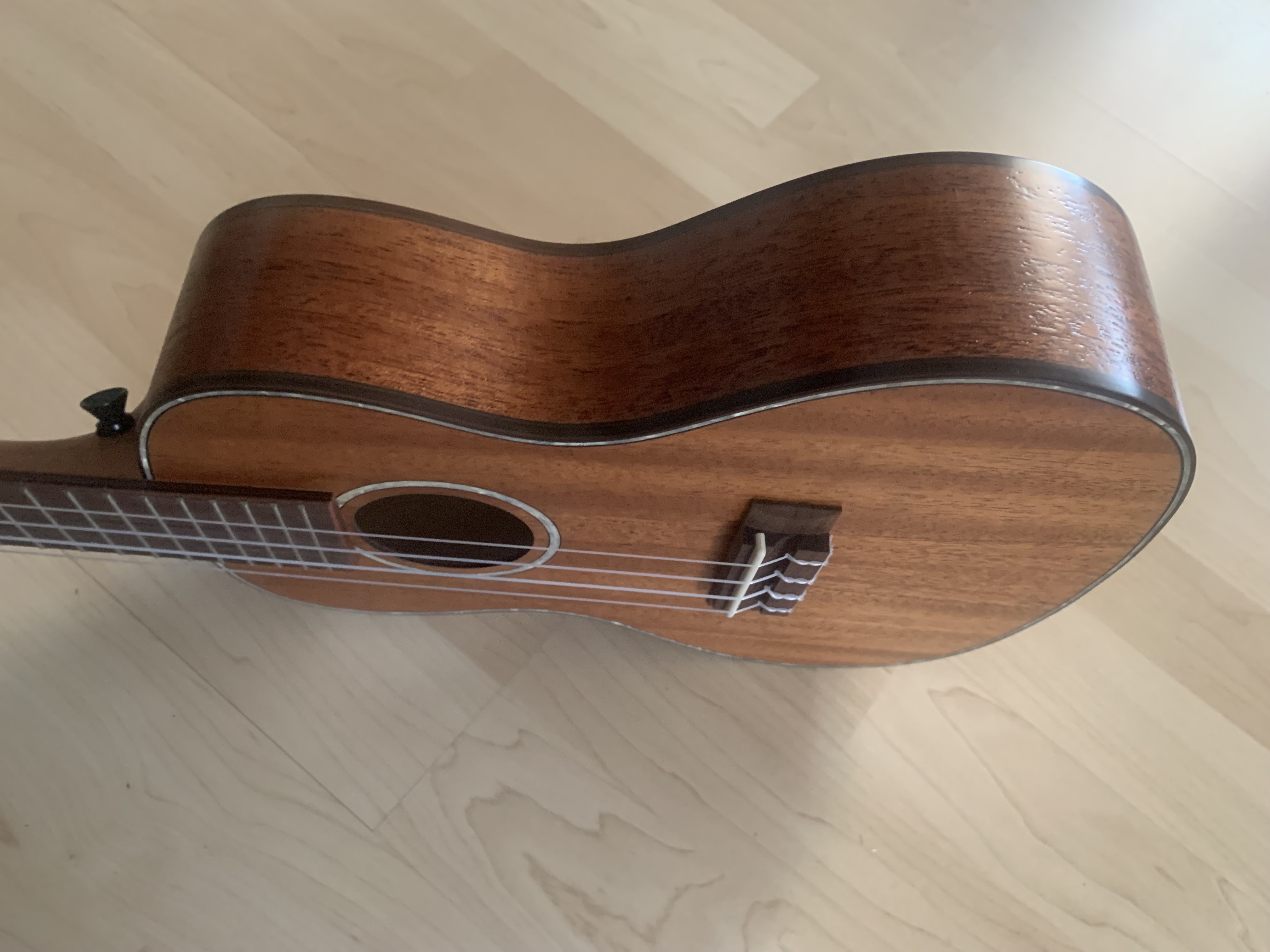 Konzert Ukulele Mahagoni mit Zubehör zum Sonderpreis