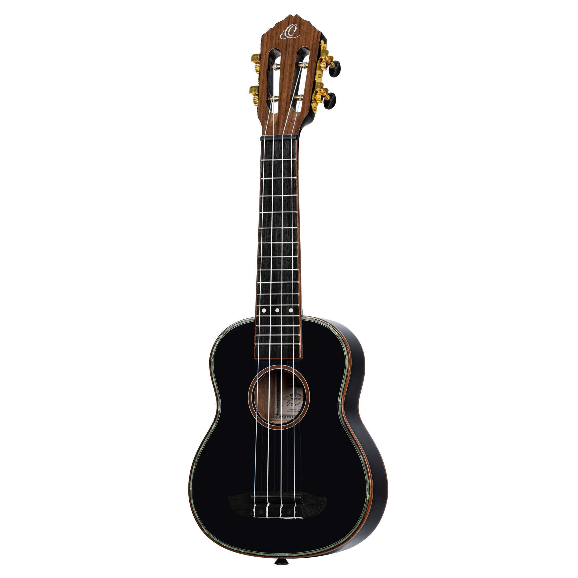 Sopran Ukulele 21" Ortega schwarz mit GigBag-Stimmgerät + Plektren Sopran Ukulele 21" Ortega schwarz mit GigBag-Stimmgerät + Plektren