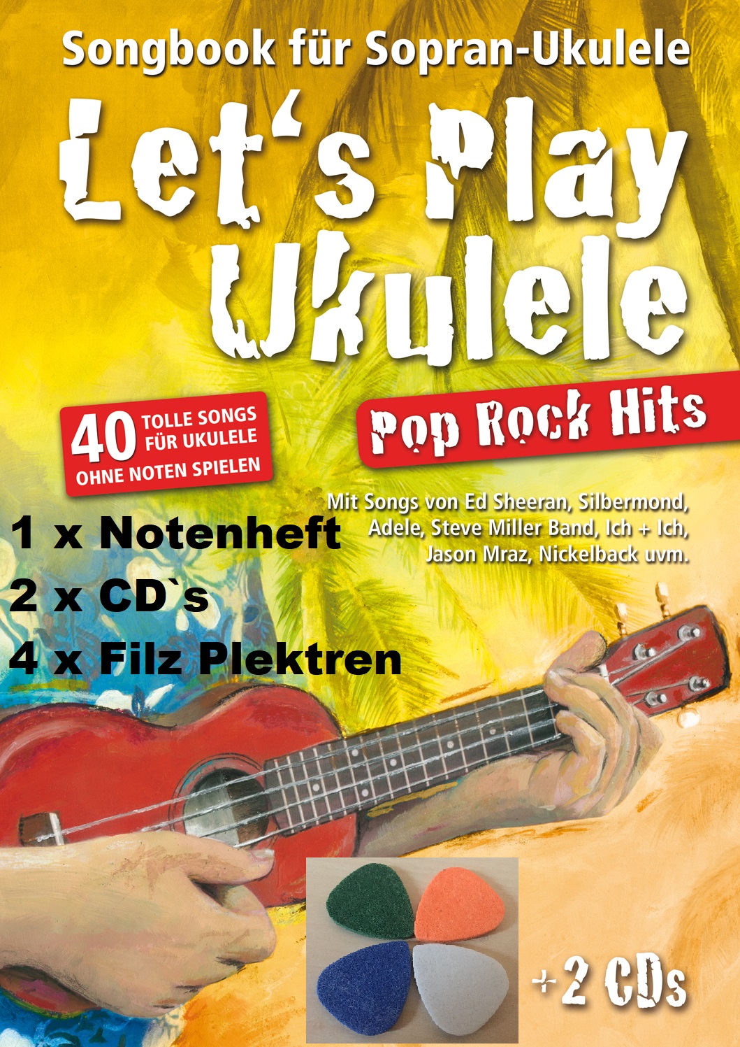 Let´s Play Ukulele - Pop Rock Hits - 40 Tolle Songs für Ukulele - mit 2 CD´s