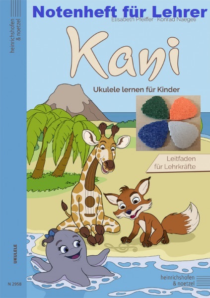 Leitfaden für Lehrkräfte - Kani Kinder Ukulele Schule + 4 Filz Plektren