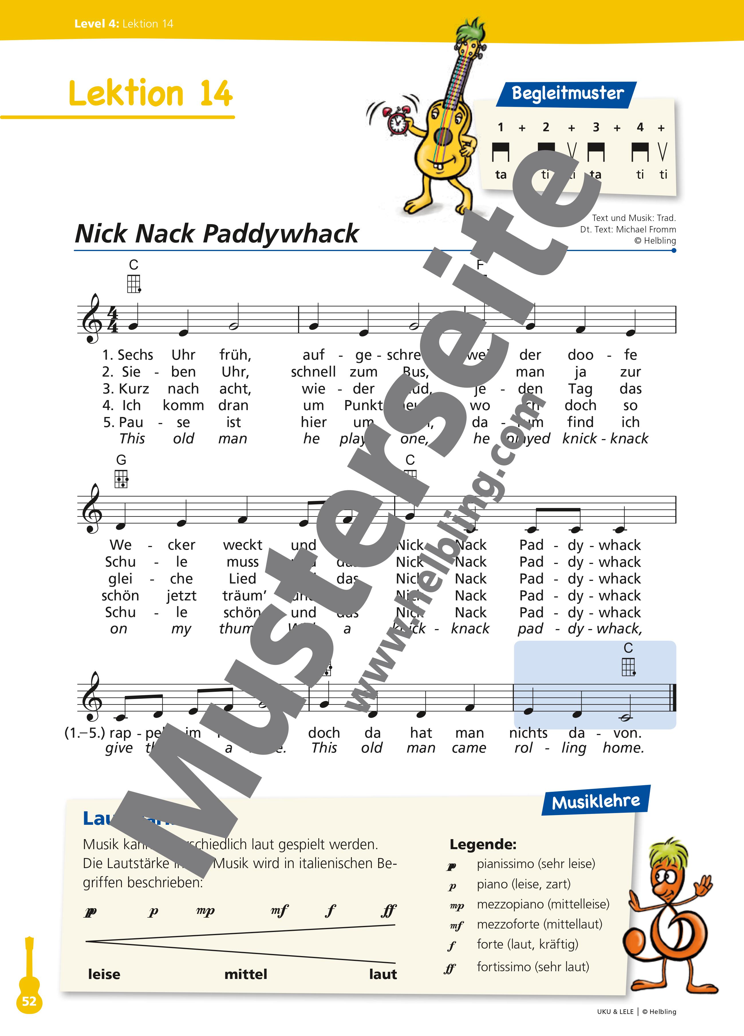 Sopran Ukulele mit Farbsaiten + Gigbag + Notenheft + Filzplektren