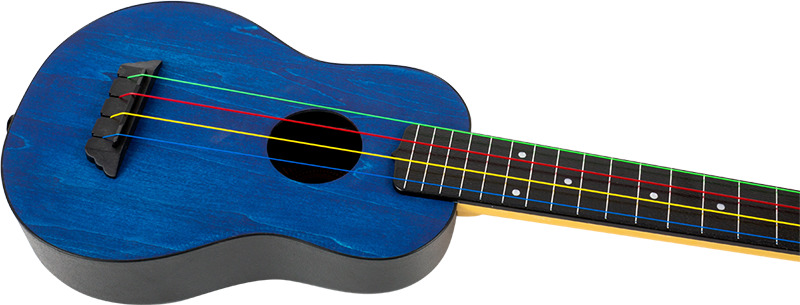 Sopran Ukulele 21"  mit längerem Hals + Zubehör zum Sonderpreis