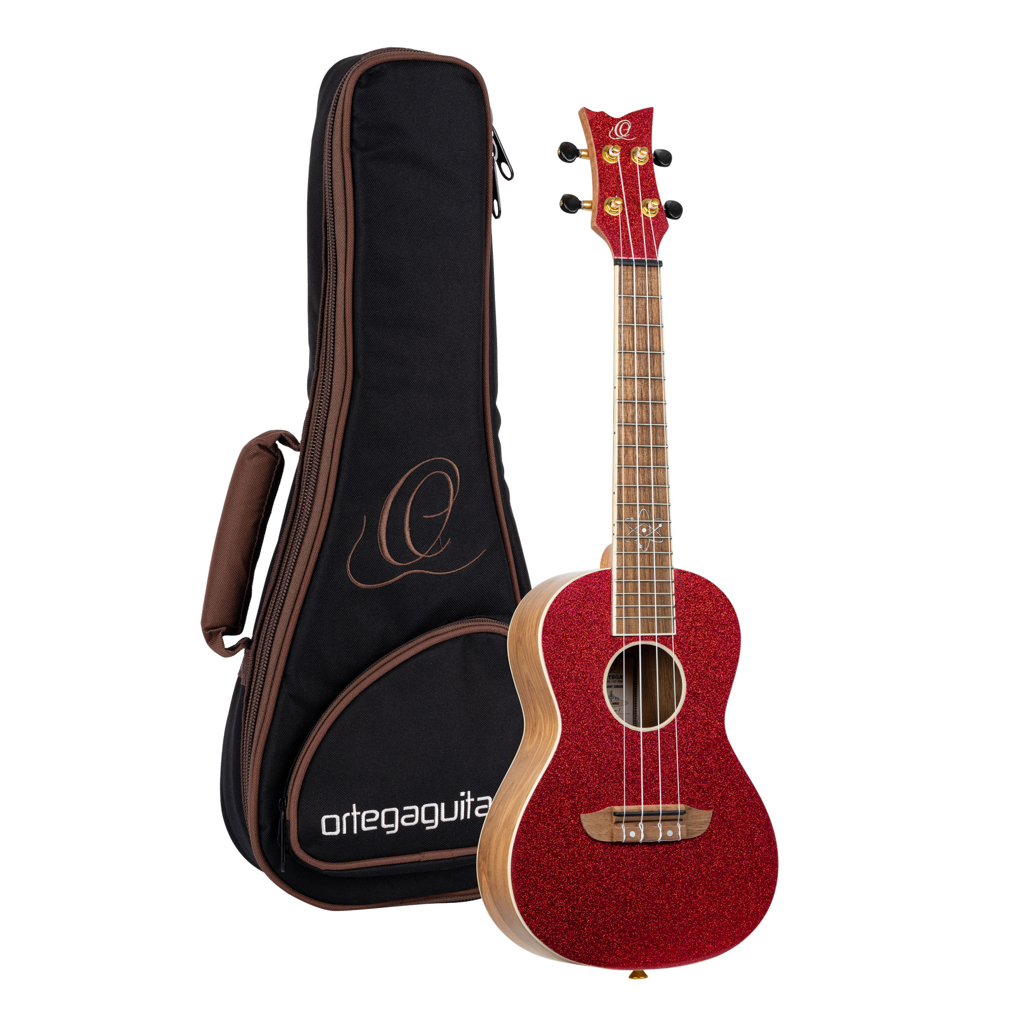 Ortega Konzert Ukulele metallic Rot mit Gigbag und Zubehör zum Sonderpreis
