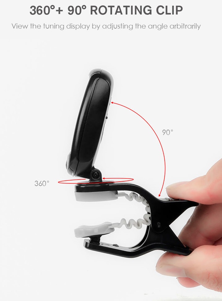 Stimmgerät Clip Tuner mit Color Display - Vibration + Micro Stimmgerät Clip Tuner mit Color Display - Vibration + Micro