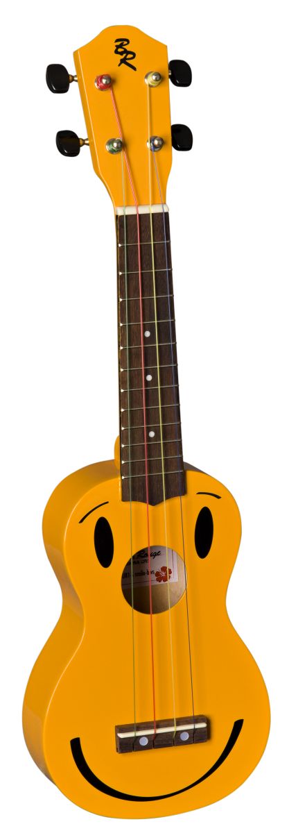 Sopran Ukulele mit Farbsaiten + Gigbag + Notenheft + Filzplektren