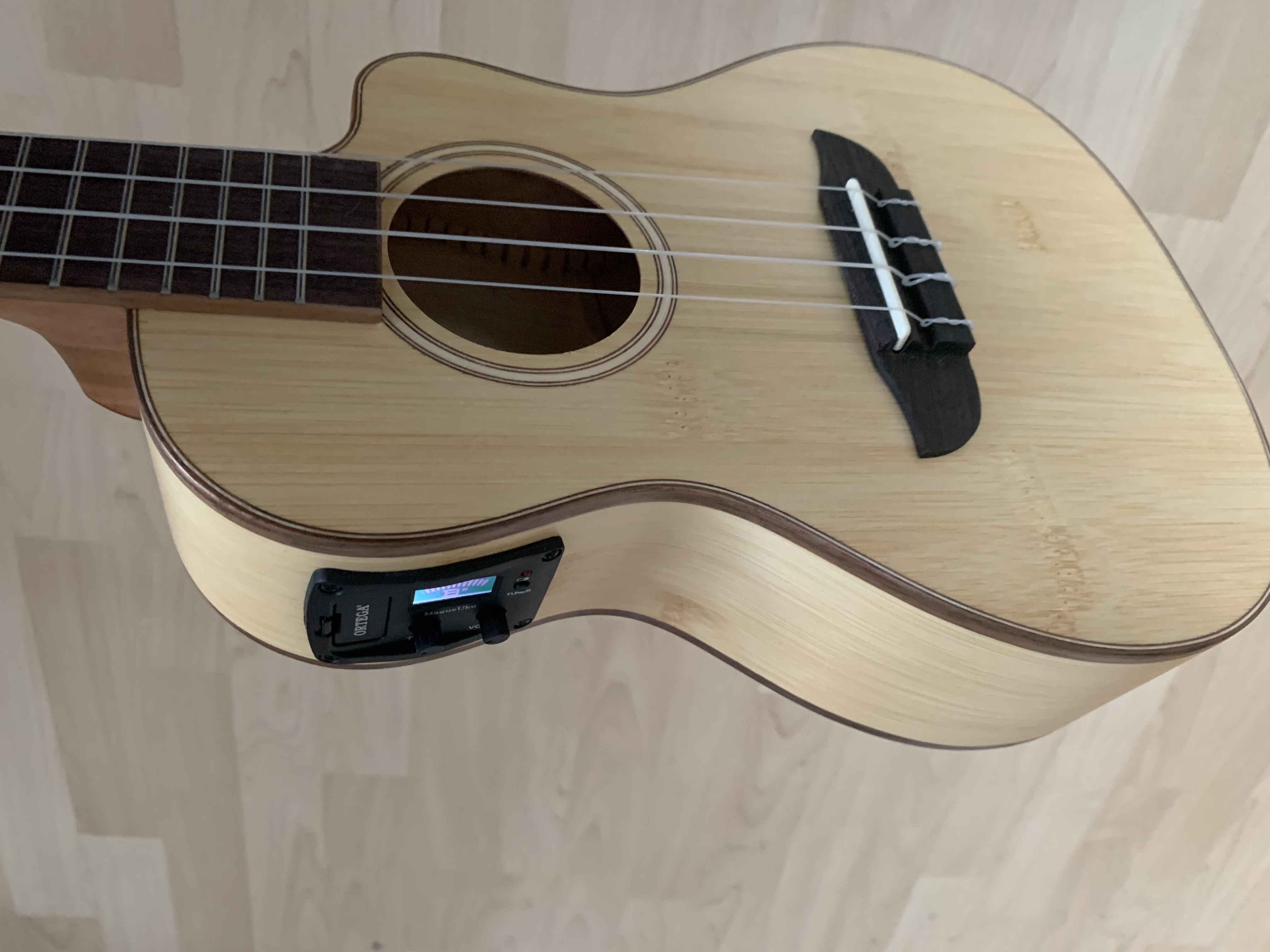 Ortega Konzert Ukulele mit Tonabnehmer und Gigbag