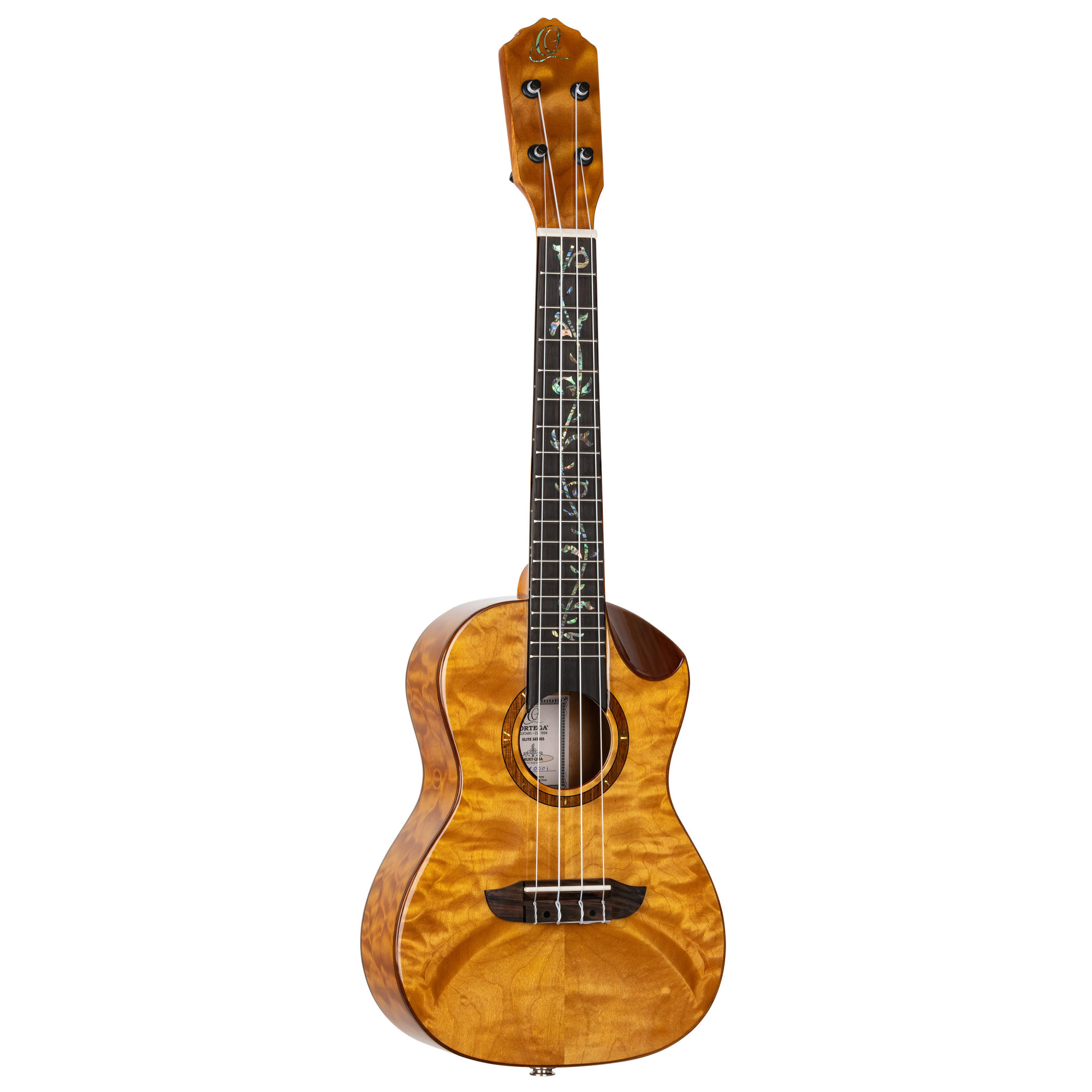 Ortega Elite Konzert Ukulele Wölkchenahorn mit Tonabnehmer + Elite Gig Bag Ortega Elite Konzert Ukulele Wölkchenahorn mit Tonabnehmer + Elite Gig Bag