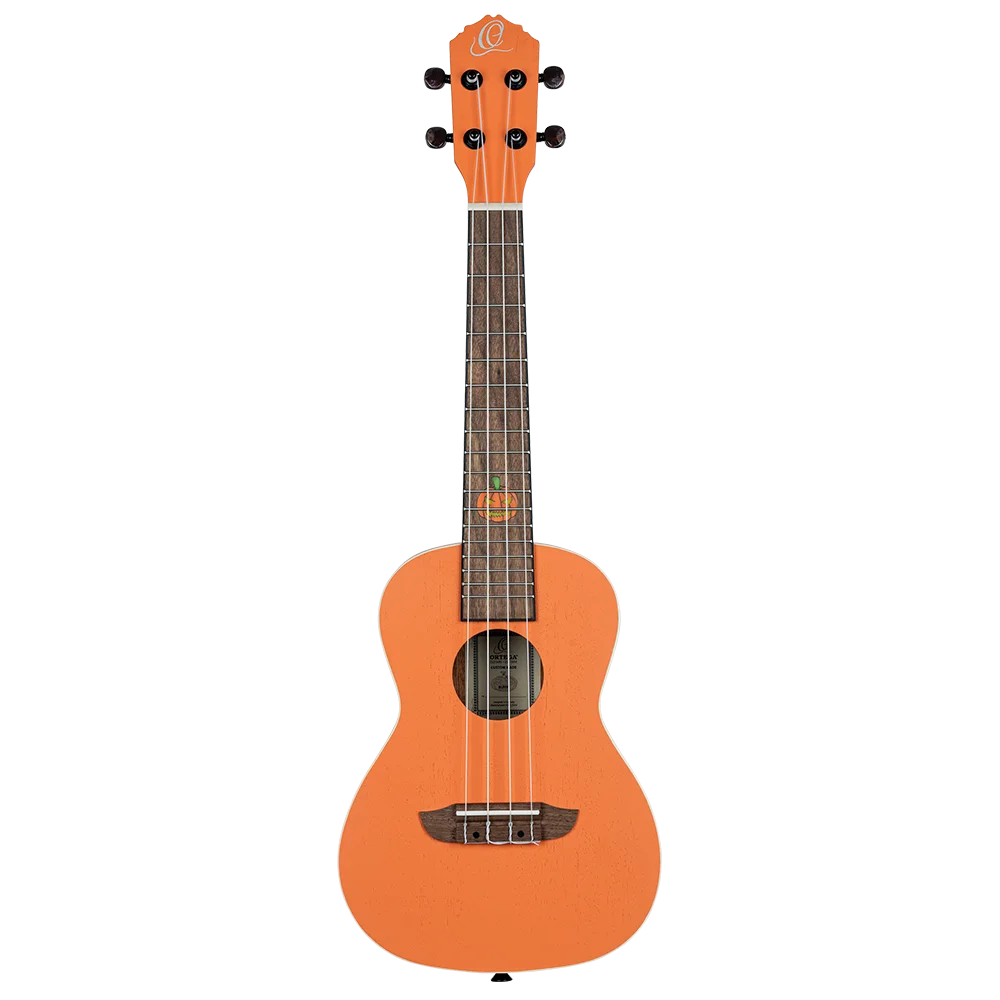 Ortega Konzert Ukulele Halloween mit Gigbag-Gurt-Filzplektren 