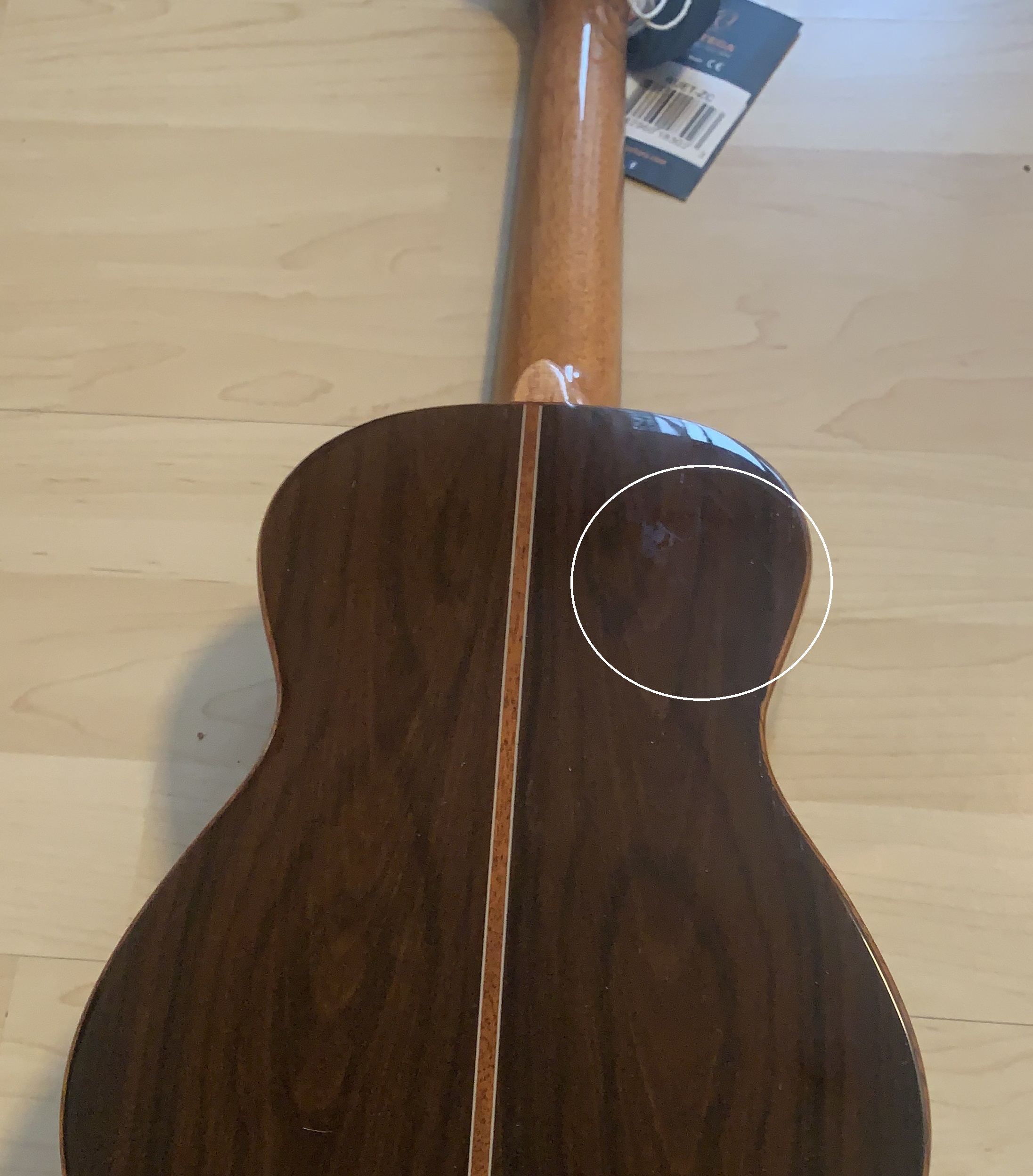 Ortega Konzert Ukulele Elite  aus Zirikote mit Tonabnehmer + Elite Gigbag