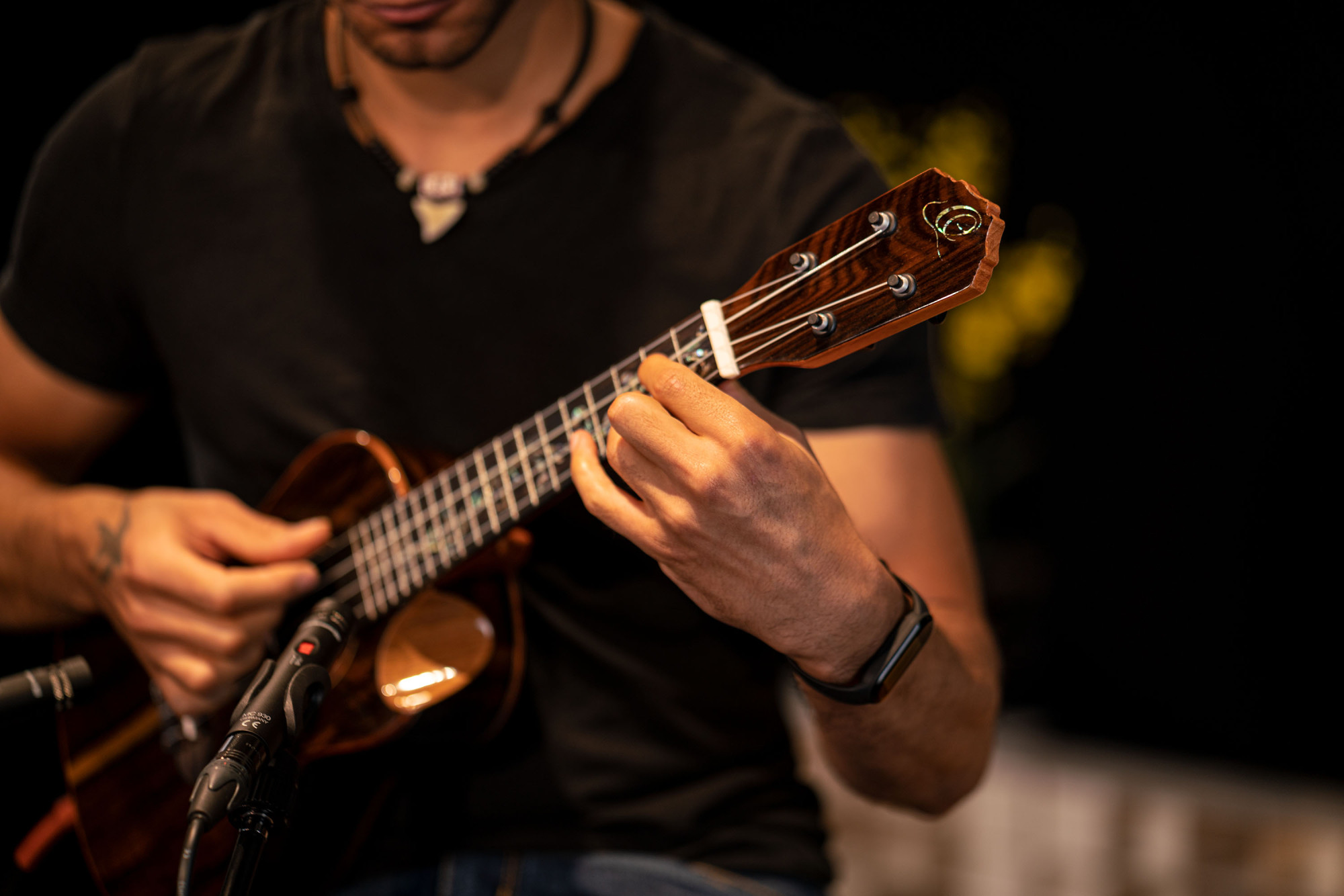 Ortega Konzert Ukulele Elite  aus Zirikote mit Tonabnehmer + Elite Gigbag