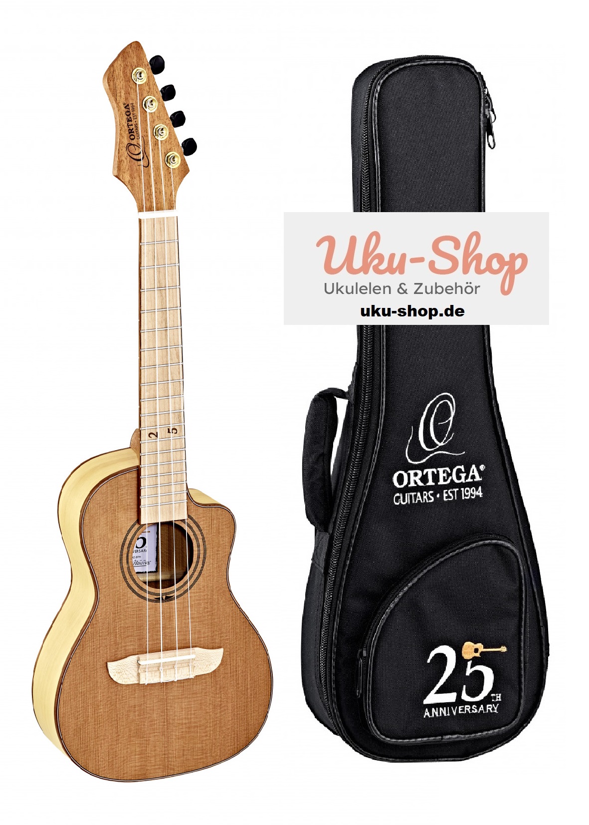 Ortega Konzert Ukulele UVP: 219.--Euro SP: 99.-- Euro mit Tonabnehmer + Gigbag