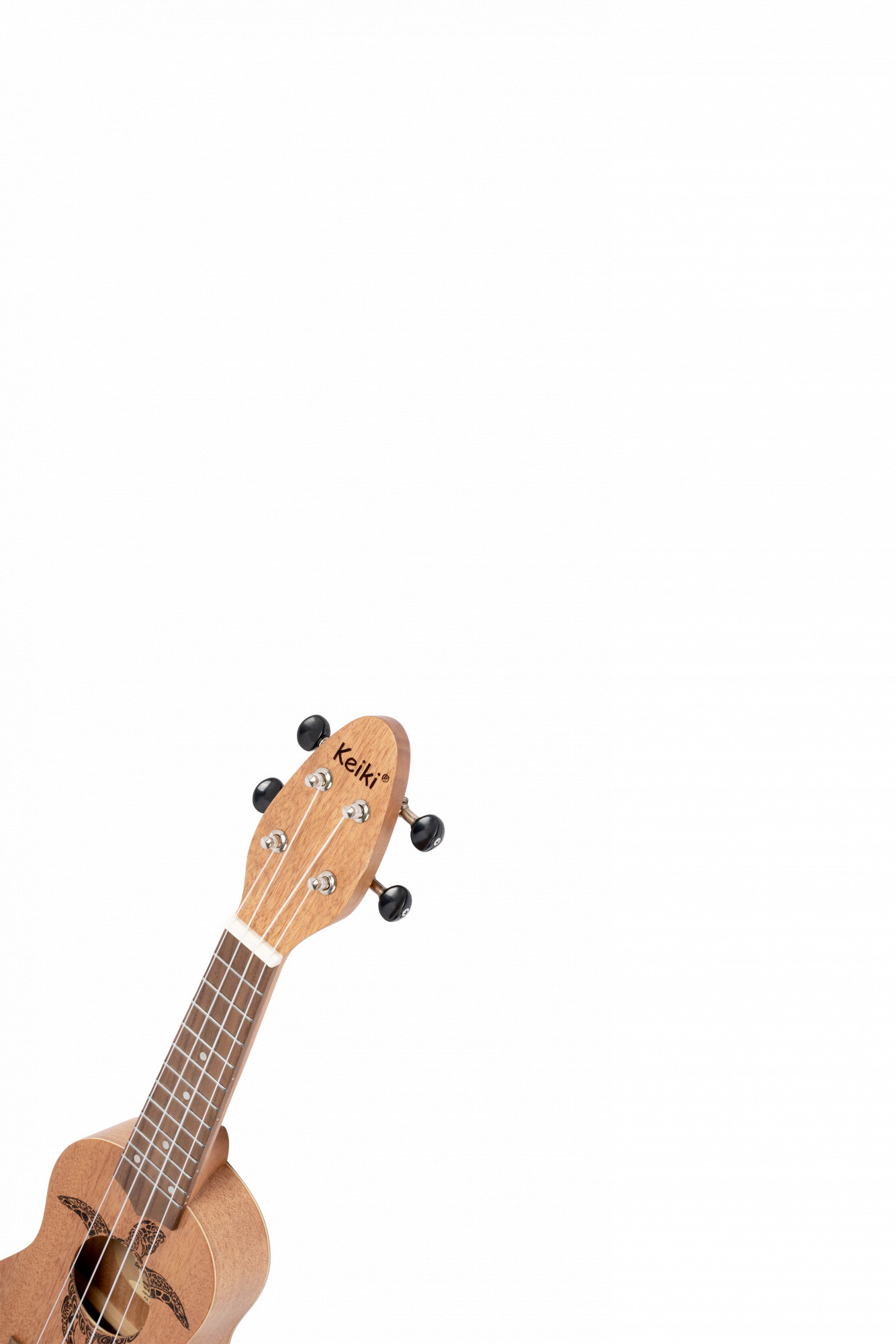 Sopranino Linkshänder Ukulele mit Zubehör