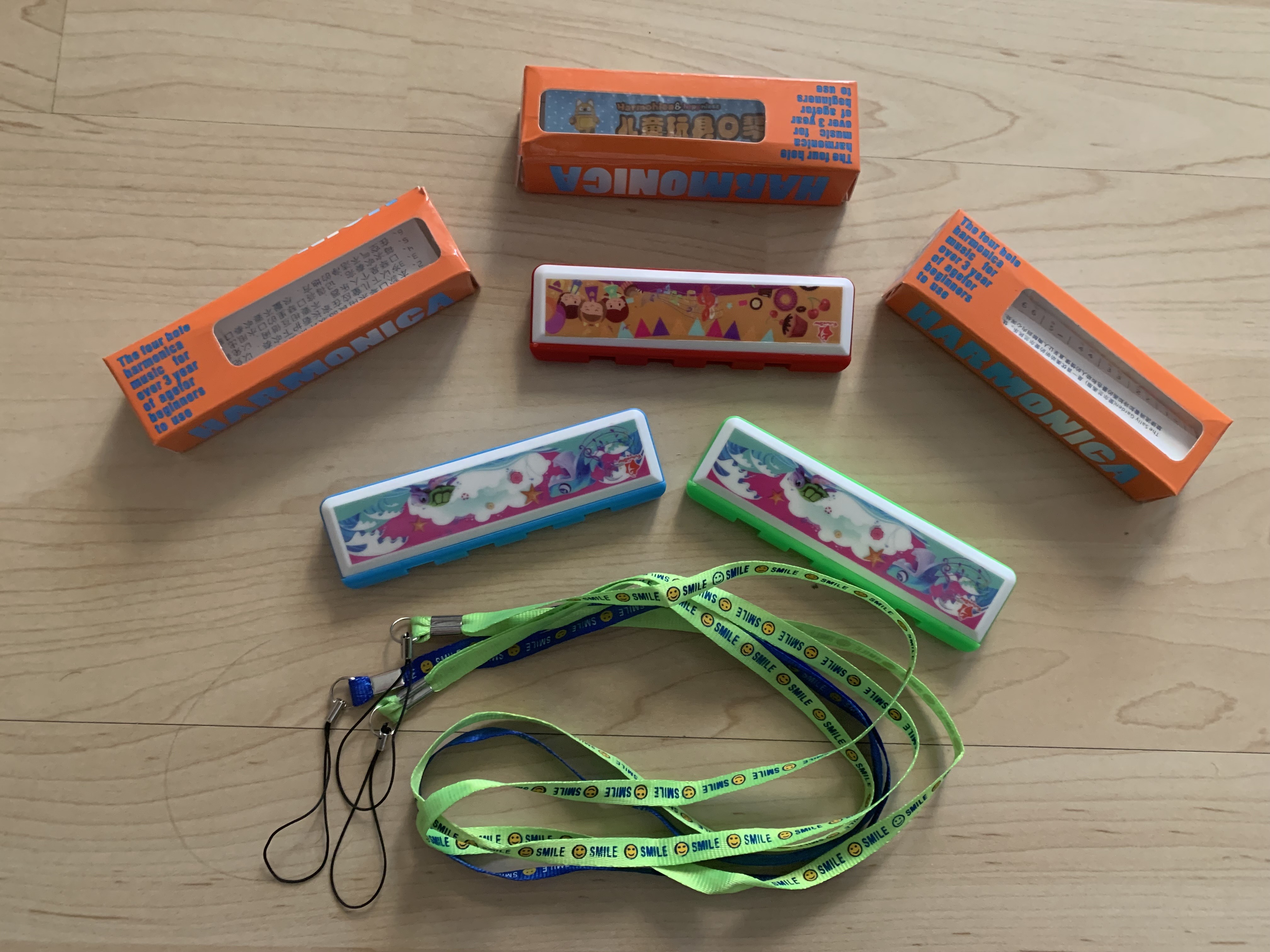 3 x Mundharmonika 4-Loch mit 8 Tönen - Ideal für Anfänger