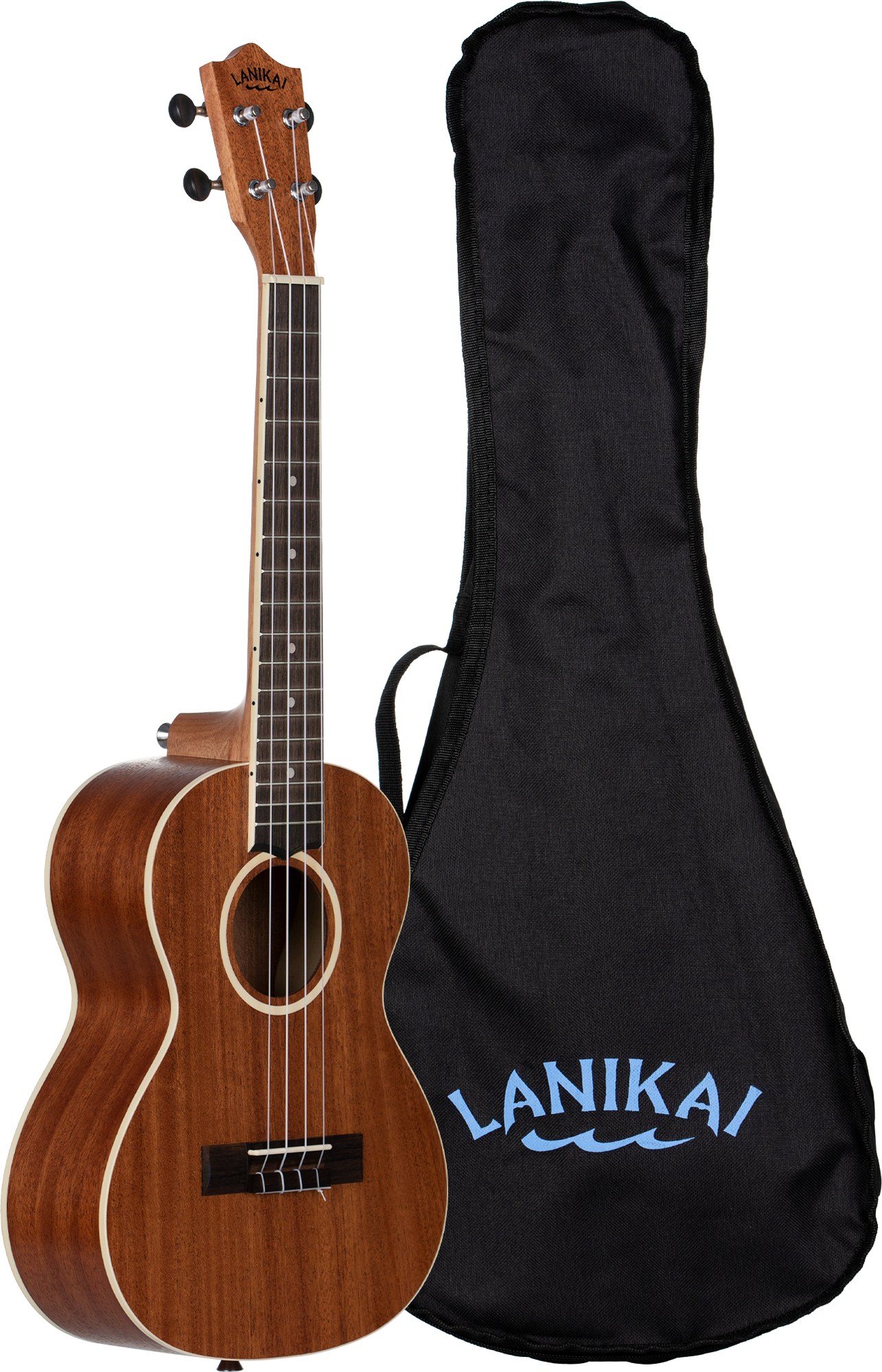 Lanikai Tenor Ukulele mit Gigbag-Plektren+Stimmgerät mit Farbdisplay Lanikai Tenor Ukulele mit Gigbag-Plektren+Stimmgerät mit Farbdisplay