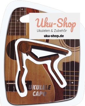 Kapodaster für Ukulele - Holzfarbe mit Plektren Kapodaster für Ukulele - Holzfarbe mit Plektren