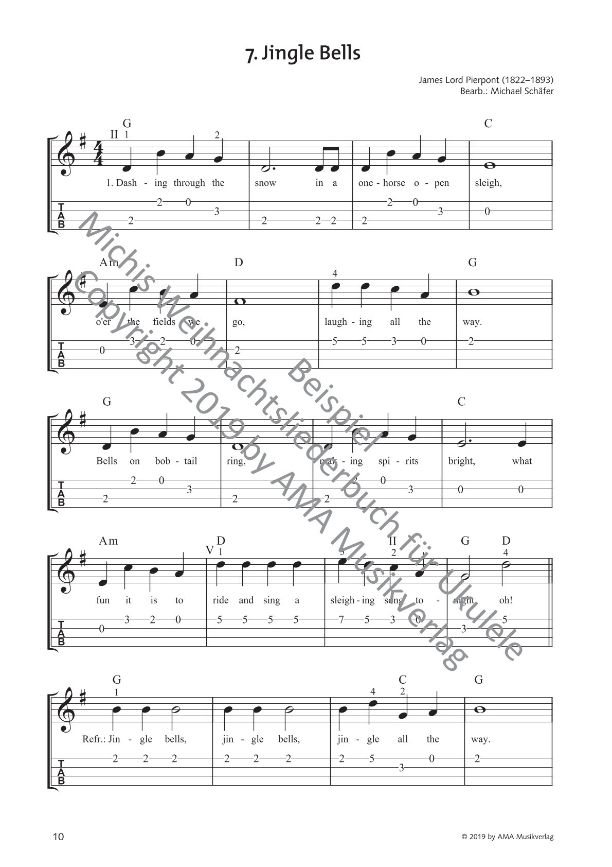 Weihnachtsliederbuch für Ukulele 33 deutsche und internationale