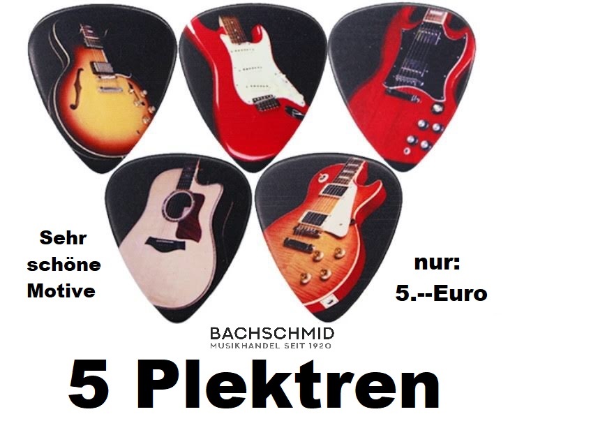 5 Plektren ***NEU*** sehr schöne Modive - 5 verschiedene Stärken