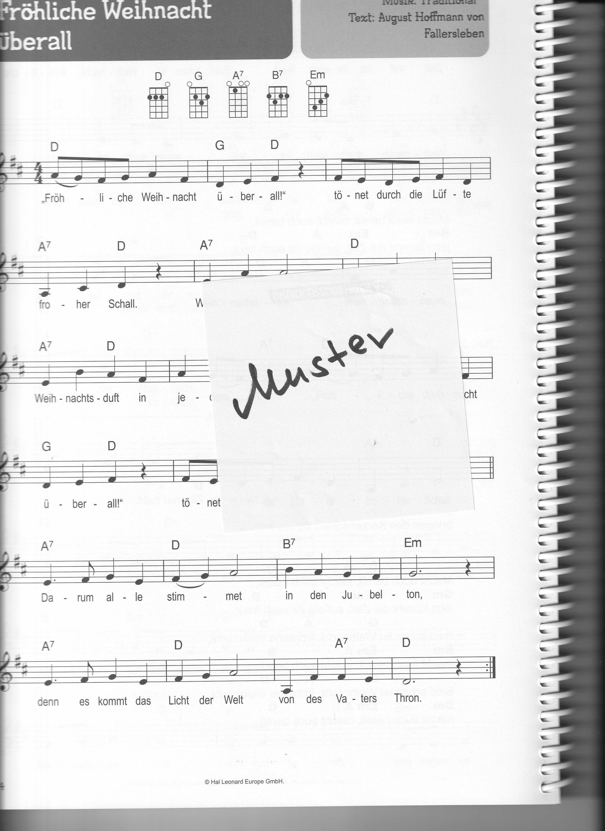 100 Weihnachtslieder für Ukulele