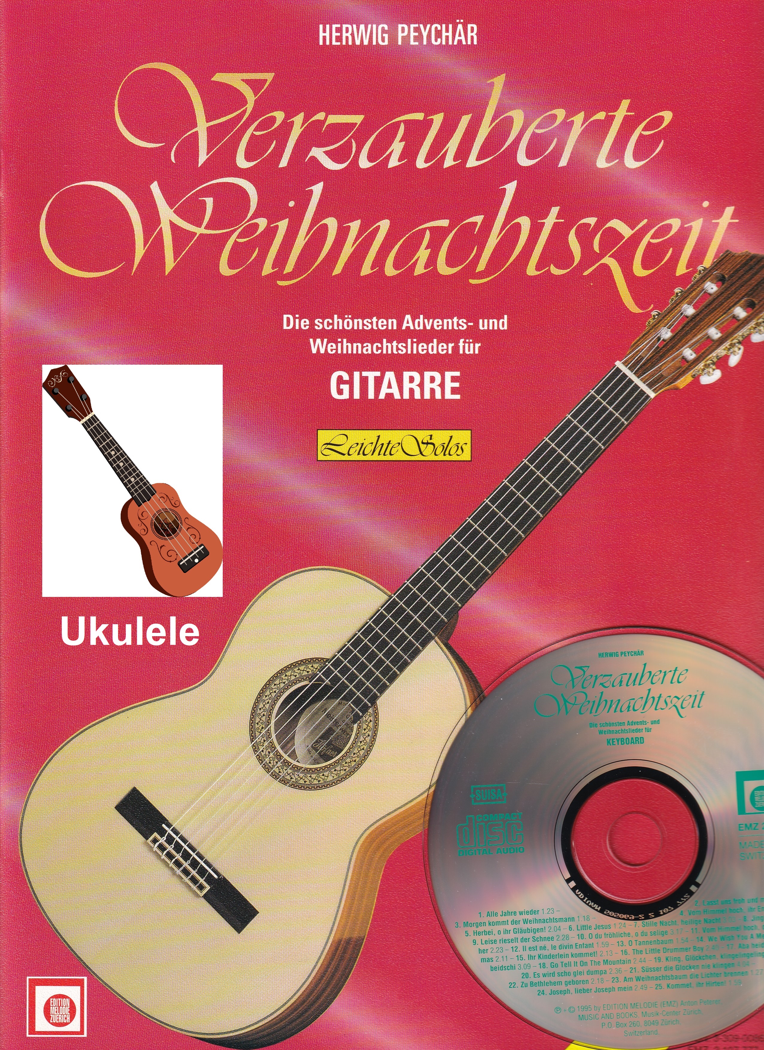 Weihnachtslieder für Gitarre + Ukulele mit CD zum Sonderpreis