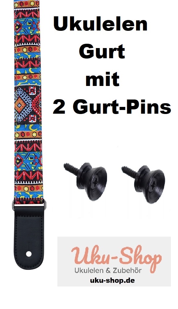 Ukulelen Gurt mit 2 Gurtpins