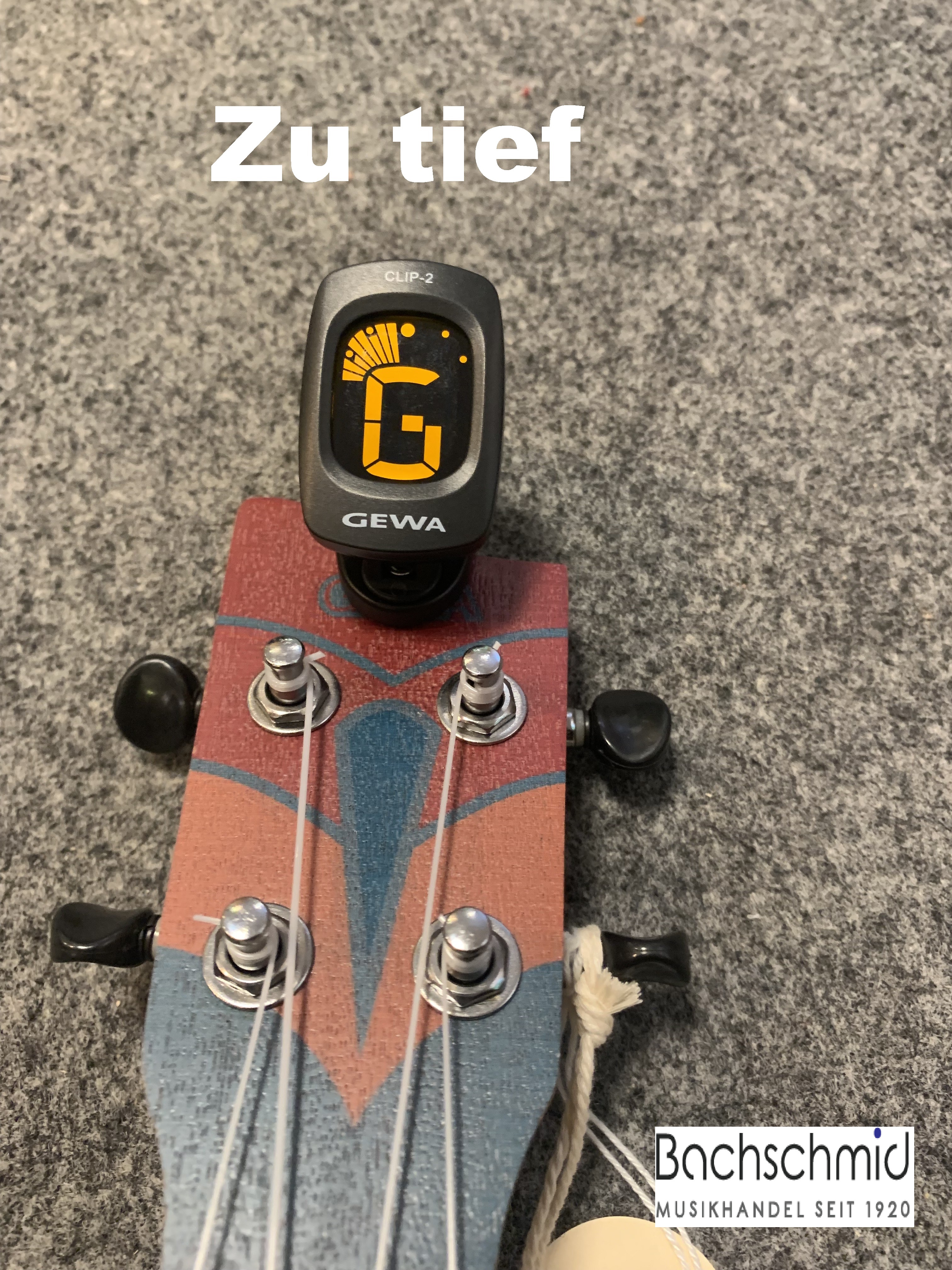 Stimmgerät - Clip Tuner - für alle Saiteninstrumente - schaltet beim Anstecken Automatisch ein