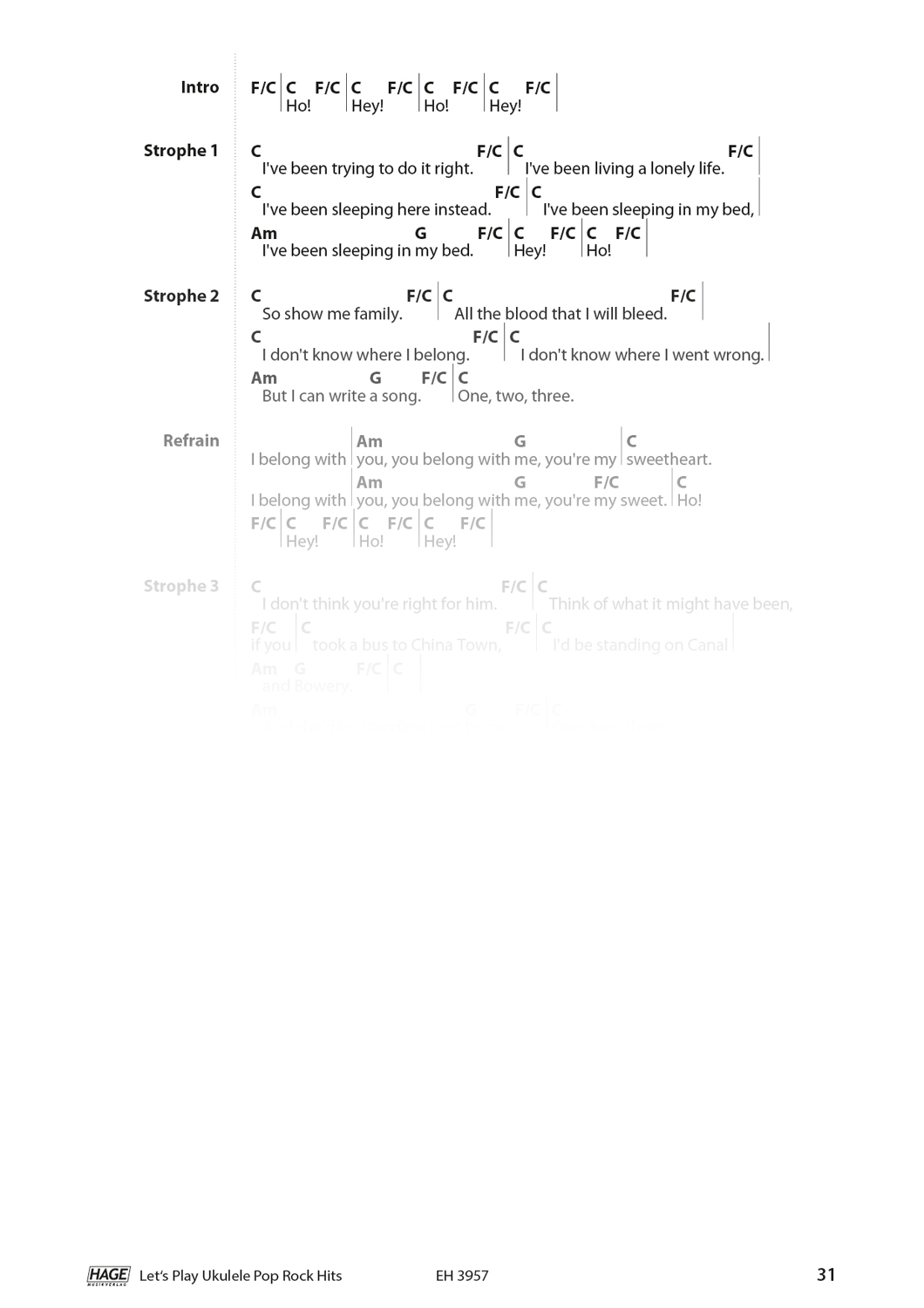 Let´s Play Ukulele - Pop Rock Hits - 40 Tolle Songs für Ukulele - mit 2 CD´s