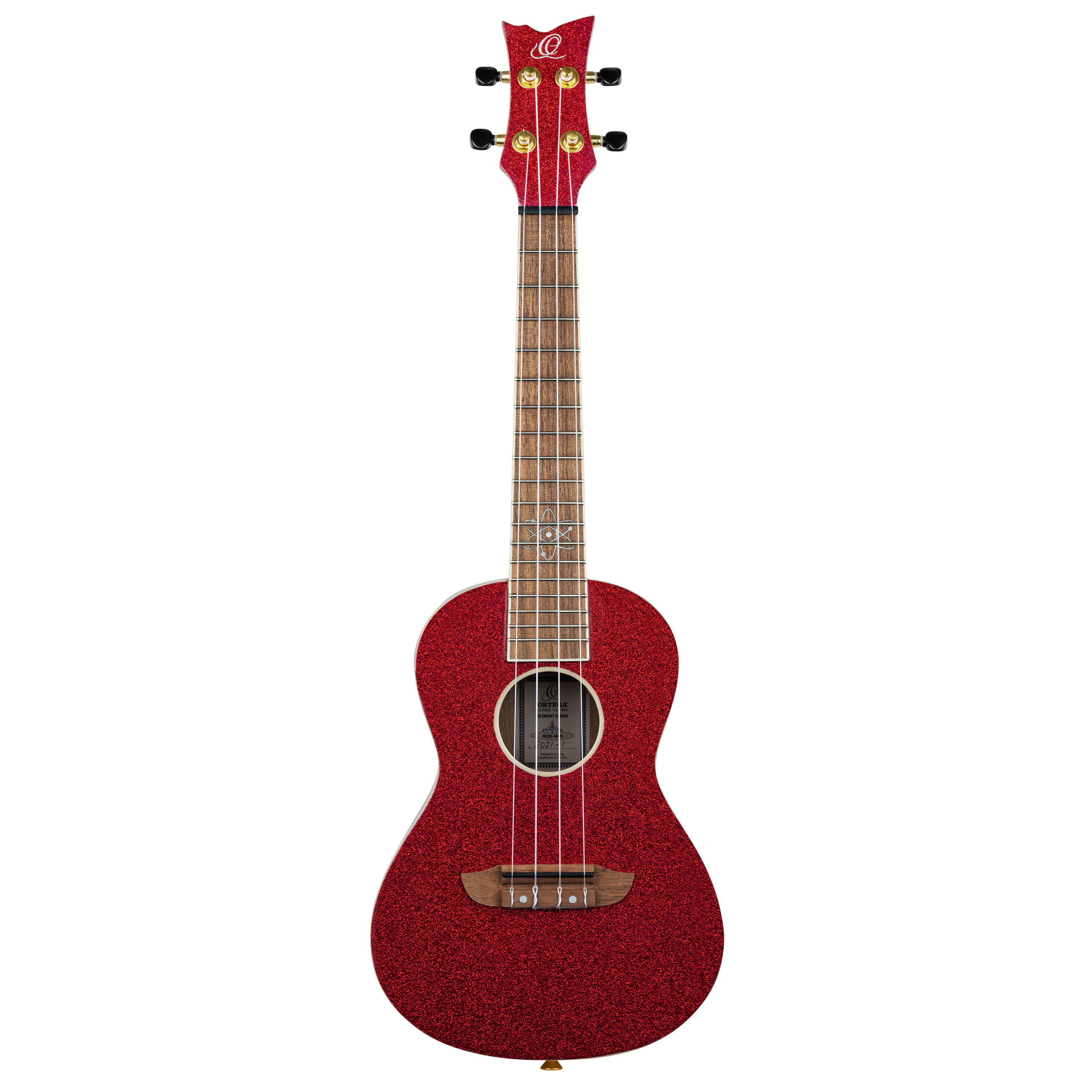 Ortega Konzert Ukulele metallic Rot mit Gigbag und Zubehör zum Sonderpreis