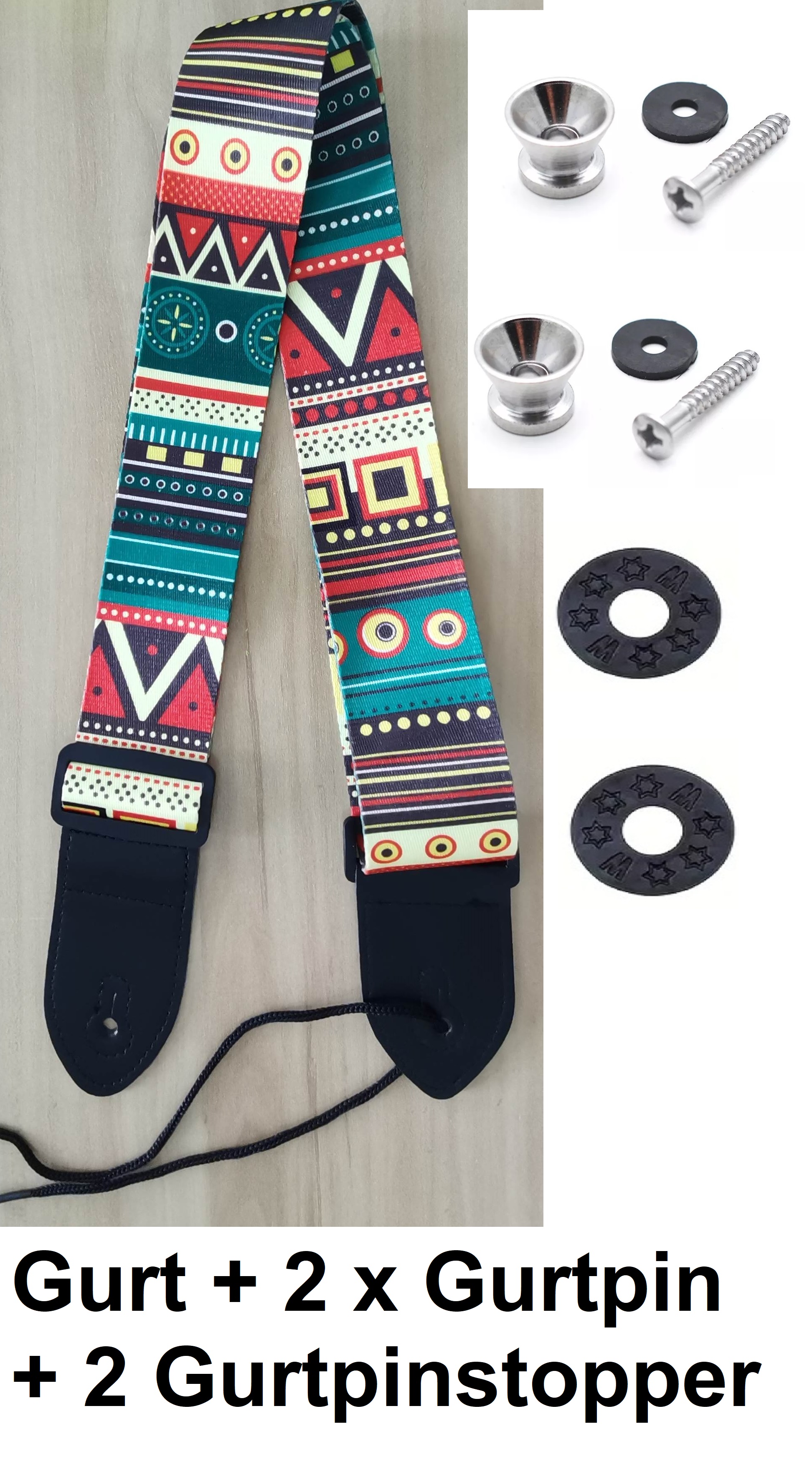 1 x Gurt - 2 x Gurtpin + 2 Gurtpinstopper