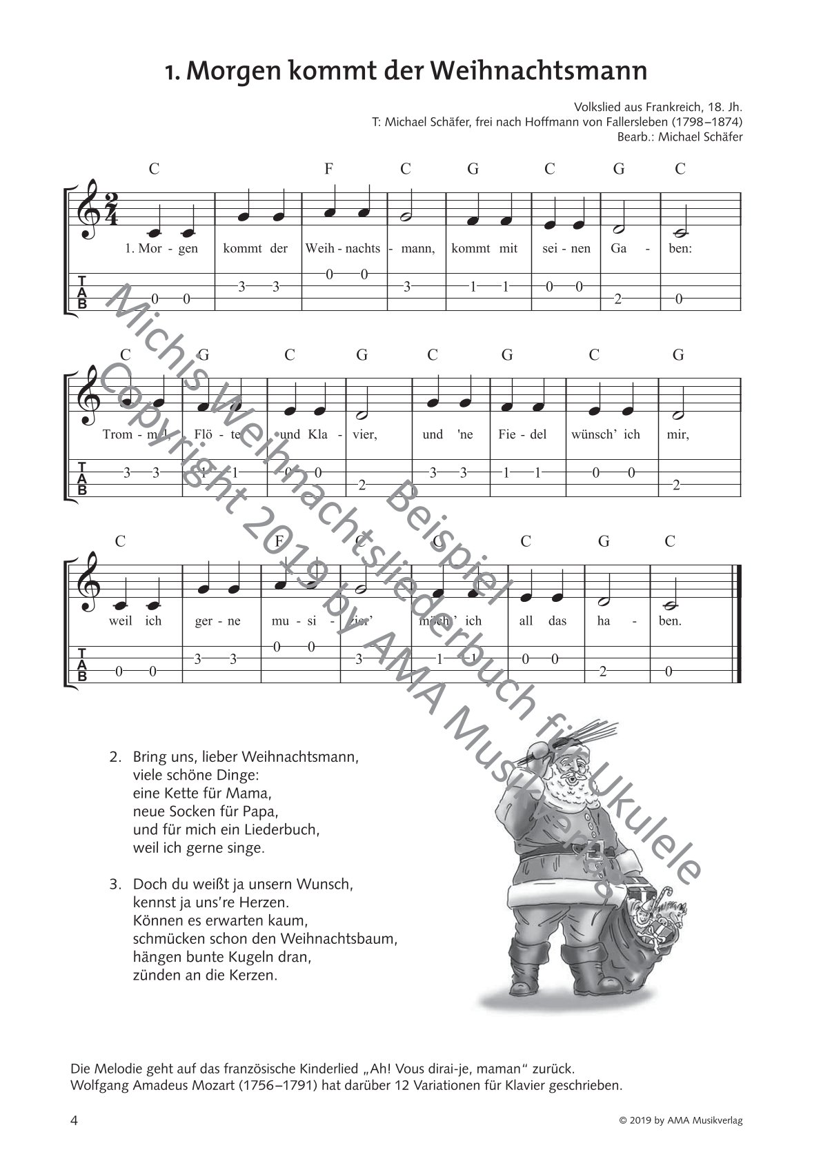 Weihnachtsliederbuch für Ukulele 33 deutsche und internationale