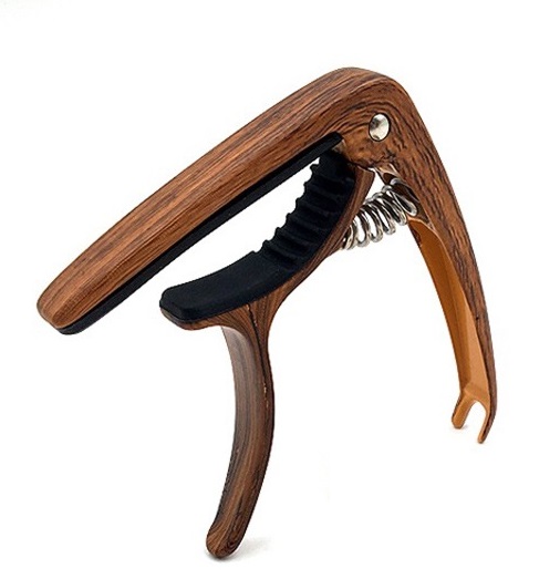 Kapodaster aus Zink - Holzmaserung - Dunkel