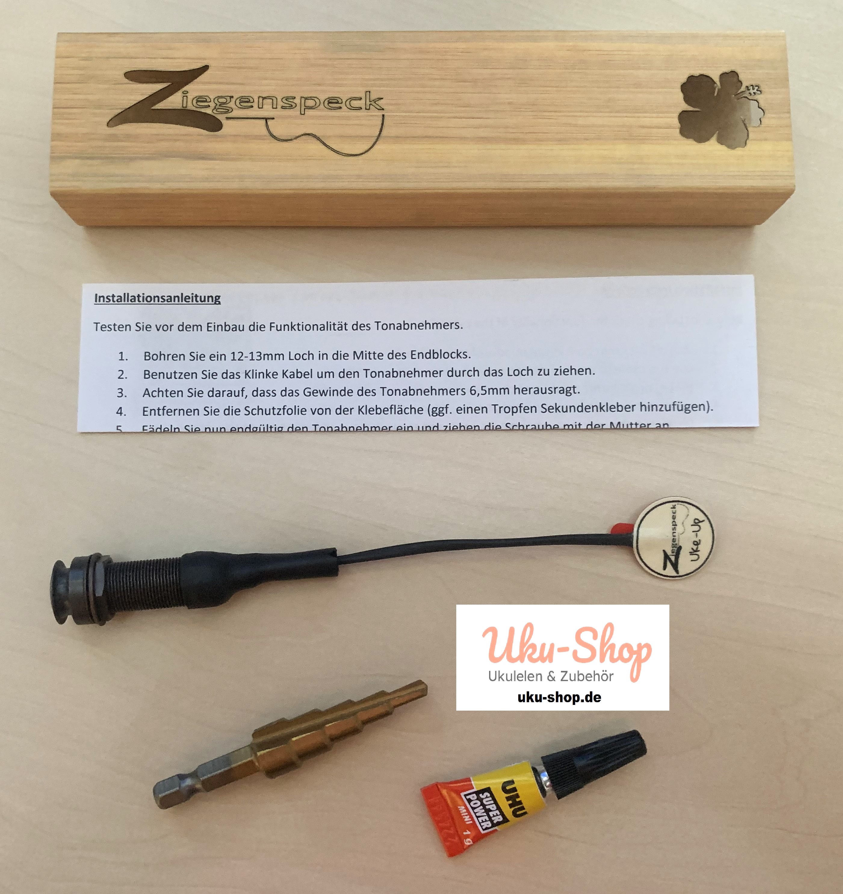 Tonabnehmer für Ukulele zum Selbsteinbau