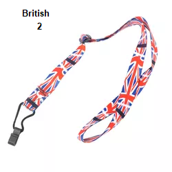 Ukulele Gurt British - zum Einhängen am Schallloch